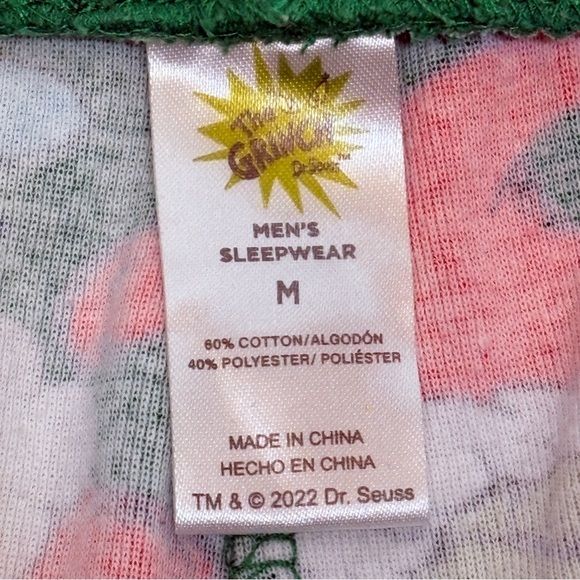 Dr. Seuss The Grinch Definitely Naughty 2-Piece Sleepwear Shirt & Pants Medium - Picture 8 of 11